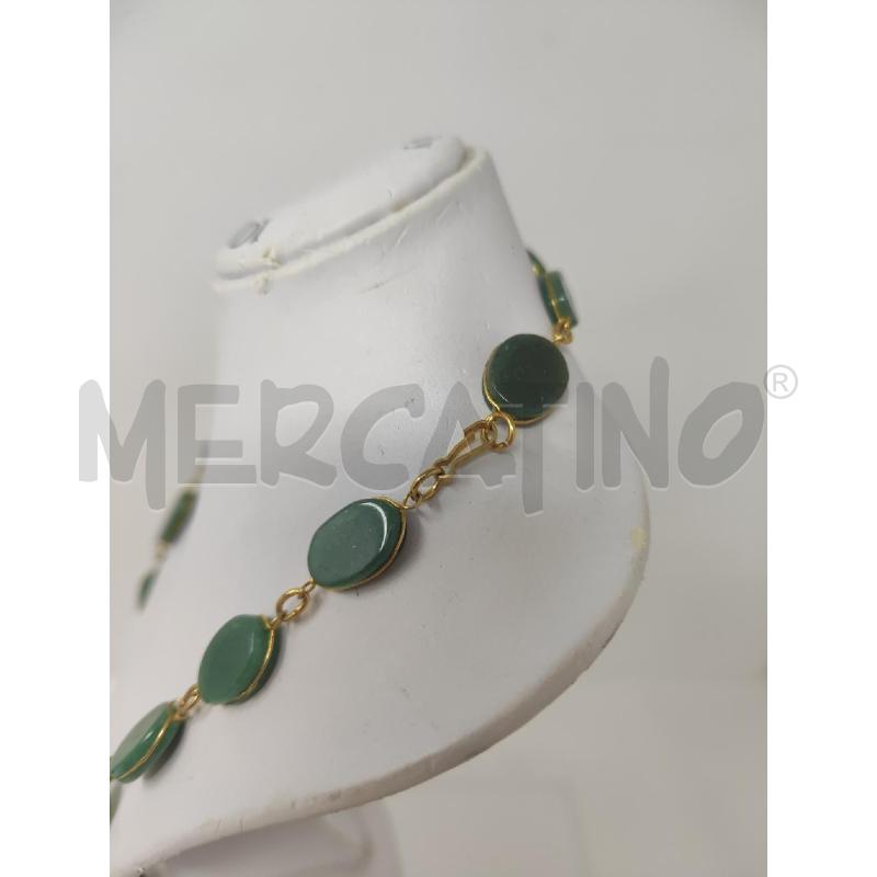 COLLANA CON PIETRINE OVALI VERDE + BRACCIALETTO | Mercatino dell'Usato Vinci - fraz. sovigliana 4