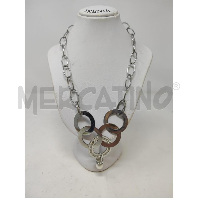 COLLANA MORELLATO CERCHI CON STRASS E PERLA | Mercatino dell'Usato Vinci - fraz. sovigliana 1