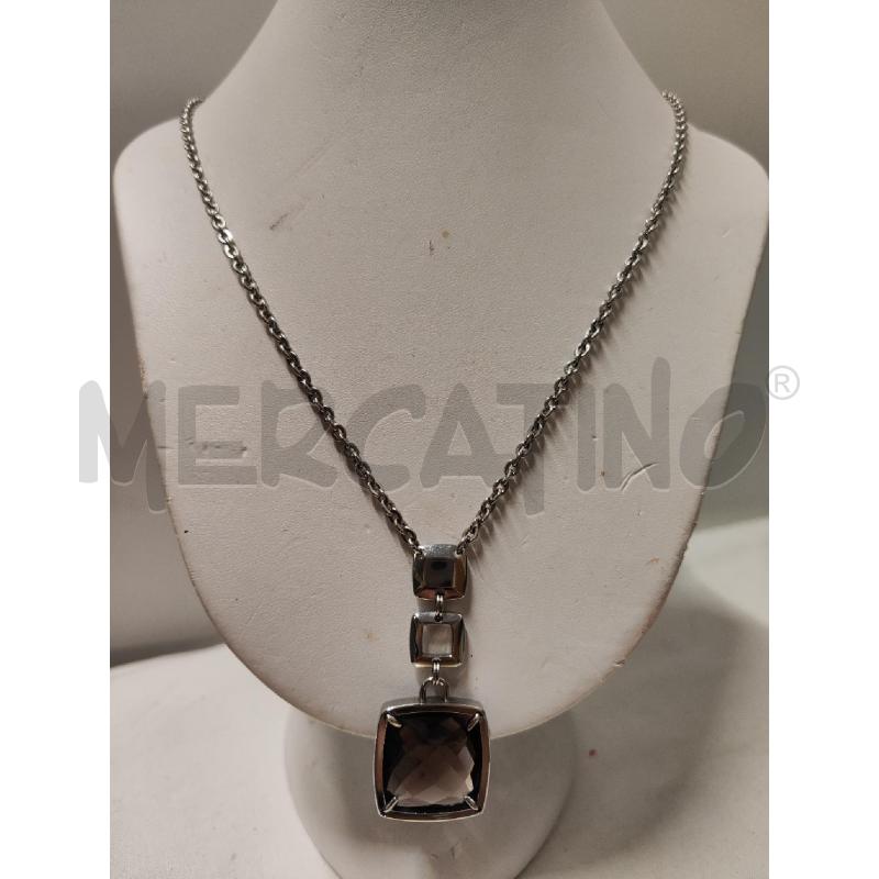 COLLANA MORELLATO CIONDOLO PIETRA QUADRATA AMBRATA  | Mercatino dell'Usato Vinci - fraz. sovigliana 1