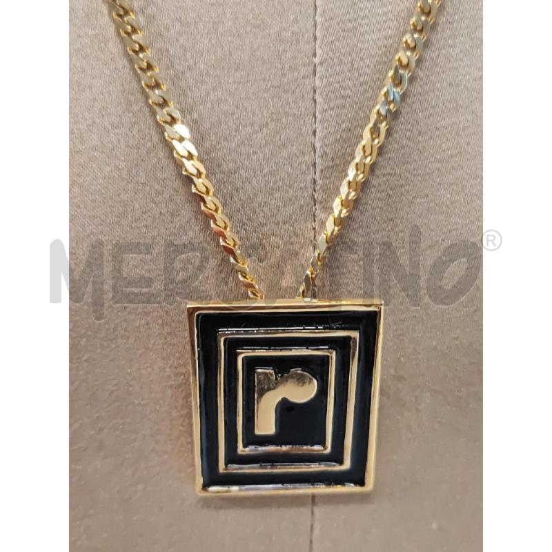 COLLANA PACO RABANNE CIONDOLO QUADRATO NERO R DORATA | Mercatino dell'Usato Vinci - fraz. sovigliana 2