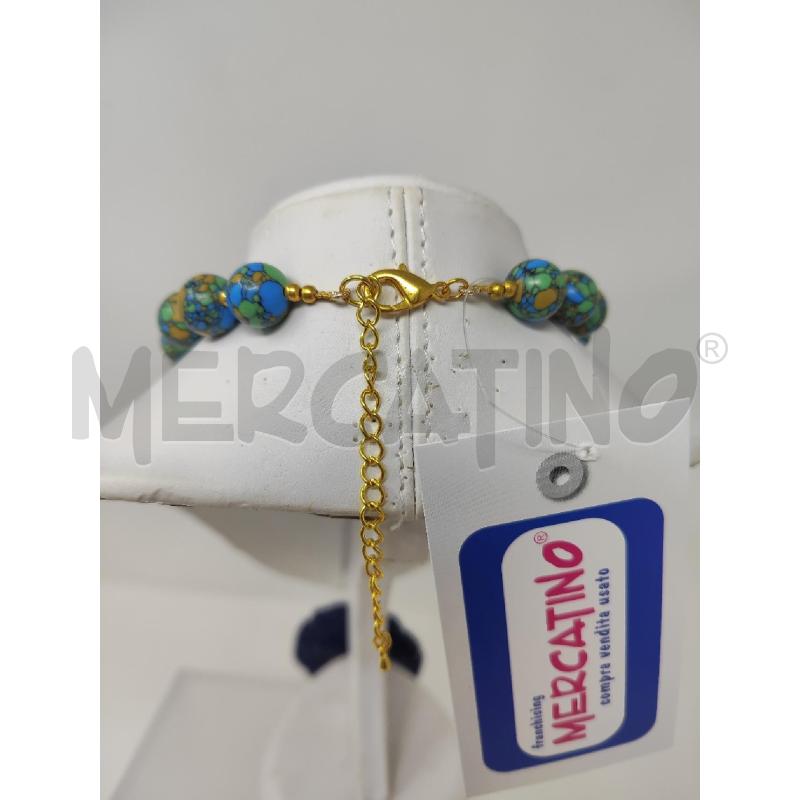 COLLANA PIETRE NATURALI AZZURRE CIONDOLO TONDO BLU | Mercatino dell'Usato Vinci - fraz. sovigliana 3