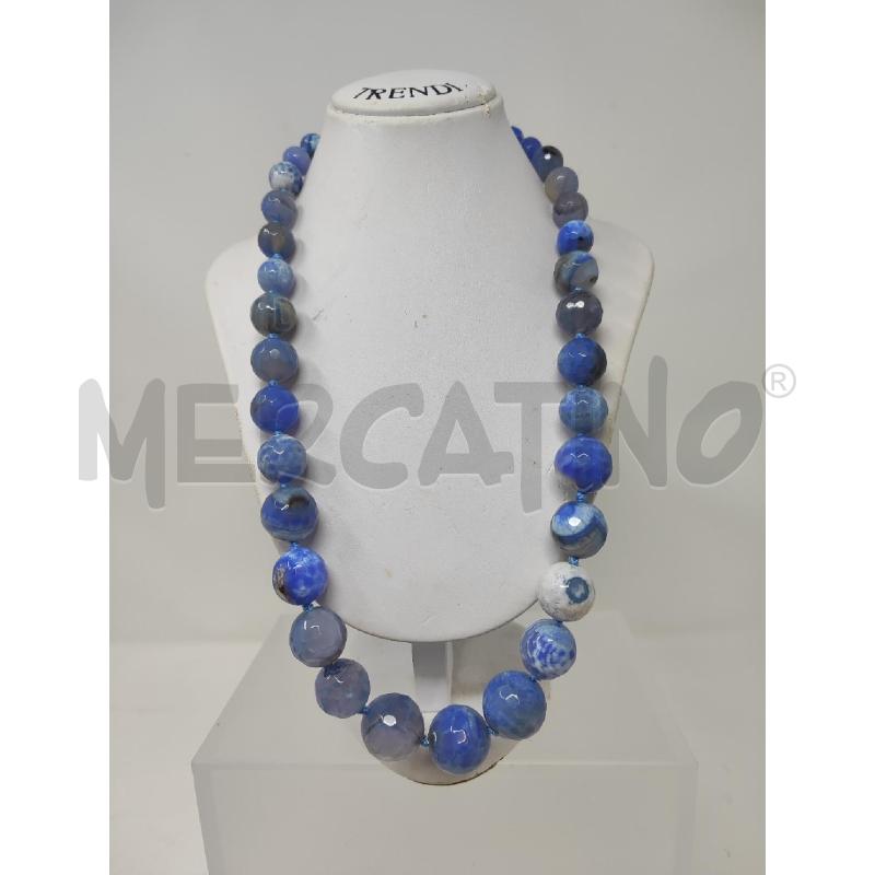 COLLANA PIETRE NATURALI SFACCETTATE SFUMATE AZZURRE | Mercatino dell'Usato Vinci - fraz. sovigliana 1