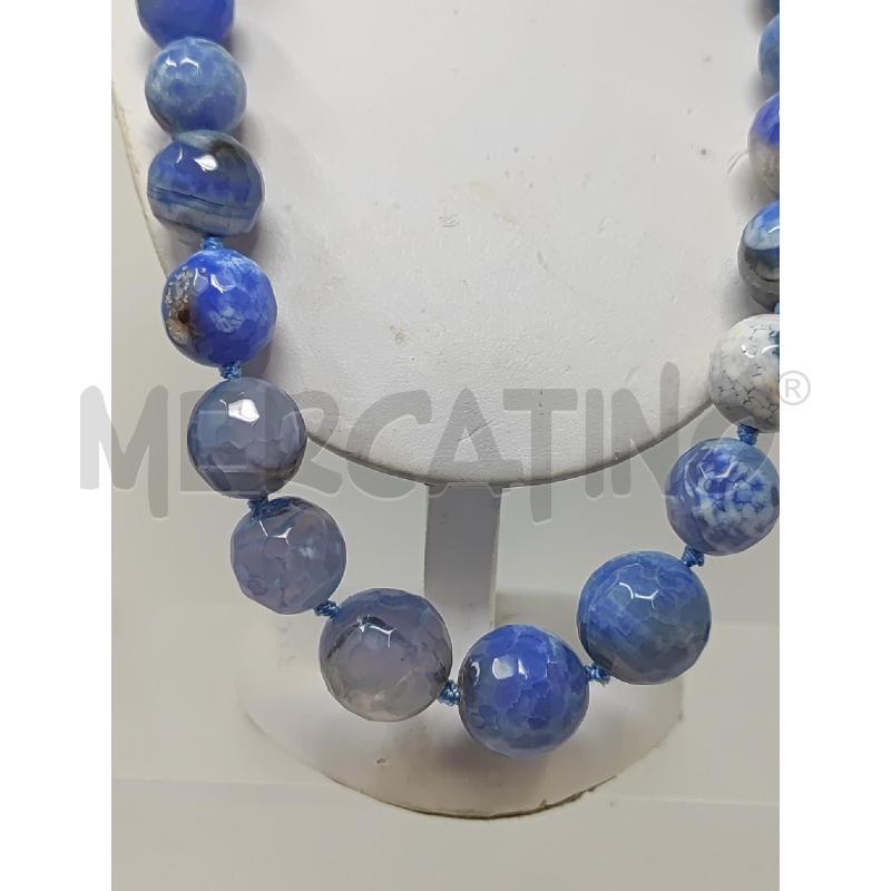 COLLANA PIETRE NATURALI SFACCETTATE SFUMATE AZZURRE | Mercatino dell'Usato Vinci - fraz. sovigliana 2