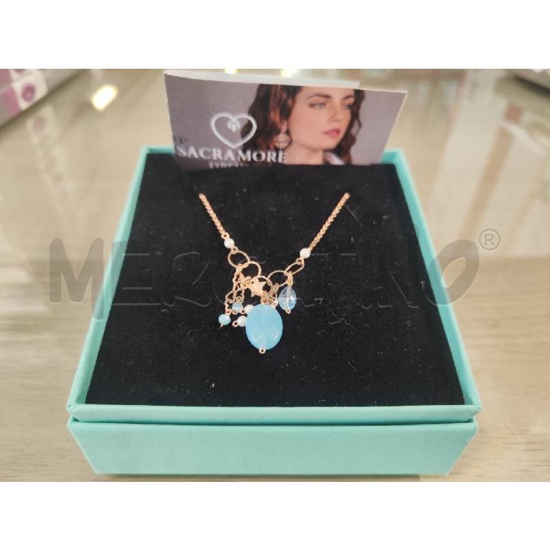 COLLANA SACRAMORE PIETRINE AZZURRE | Mercatino dell'Usato Vinci - fraz. sovigliana 1