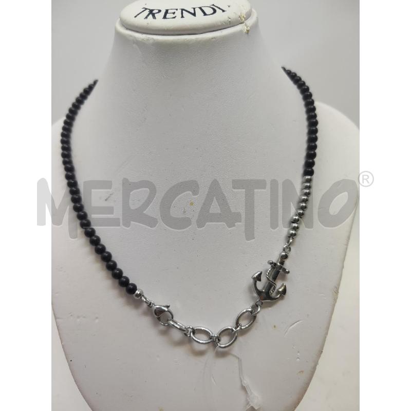 COLLANA SECTOR PALLINE NERE E ANCORA | Mercatino dell'Usato Vinci - fraz. sovigliana 1