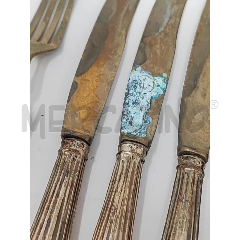 COLTELLINI PZ. 6 + 6 FORCHETTINE DA DOLCE ARGENTATI | Mercatino dell'Usato Vinci - fraz. sovigliana 2