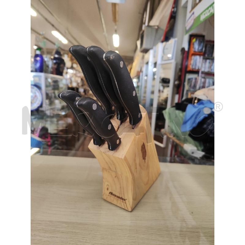COLTELLI PZ. 5 + CEPPO LEGNO ALEXANDER NUOVI  | Mercatino dell'Usato Vinci - fraz. sovigliana 1