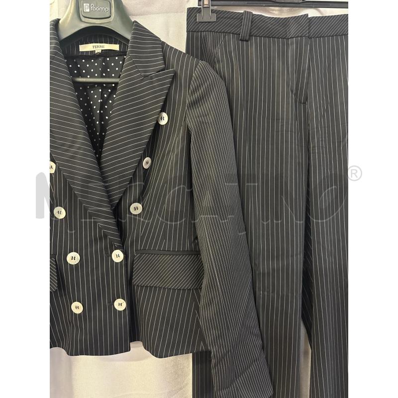 COMPLETO DONNA FERRE BLU  RIGATO TG.44 DOPPIO PETTO | Mercatino dell'Usato Vinci - fraz. sovigliana 1
