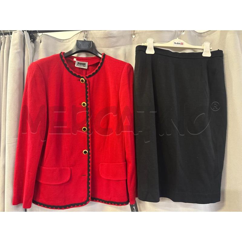 COMPLETO DONNA LUISA SPAGNOLI CASACCA ROSSA + GONNA NERA TG.46 | Mercatino dell'Usato Vinci - fraz. sovigliana 1