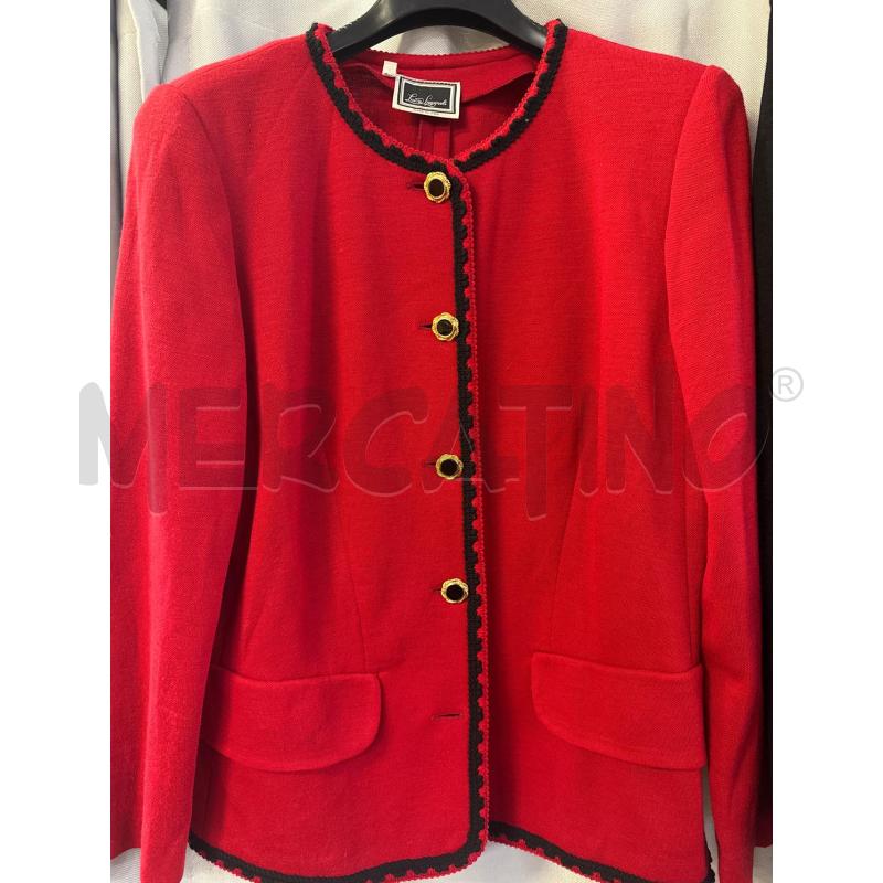 COMPLETO DONNA LUISA SPAGNOLI CASACCA ROSSA + GONNA NERA TG.46 | Mercatino dell'Usato Vinci - fraz. sovigliana 2