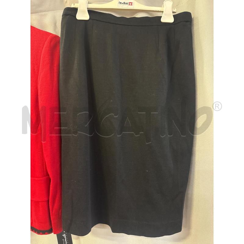 COMPLETO DONNA LUISA SPAGNOLI CASACCA ROSSA + GONNA NERA TG.46 | Mercatino dell'Usato Vinci - fraz. sovigliana 3