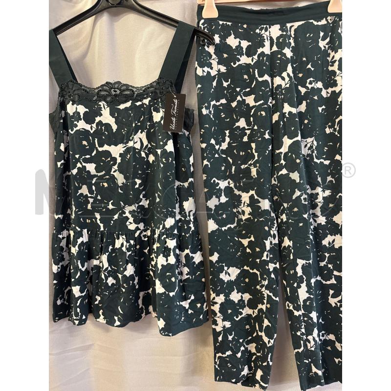 COMPLETO DONNA TWIN SET CANOTTA + PANTALONI  FANTASIA VERDE TG.S | Mercatino dell'Usato Vinci - fraz. sovigliana 1