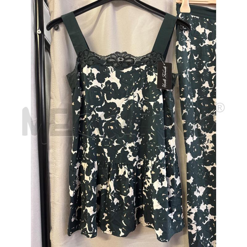 COMPLETO DONNA TWIN SET CANOTTA + PANTALONI  FANTASIA VERDE TG.S | Mercatino dell'Usato Vinci - fraz. sovigliana 2