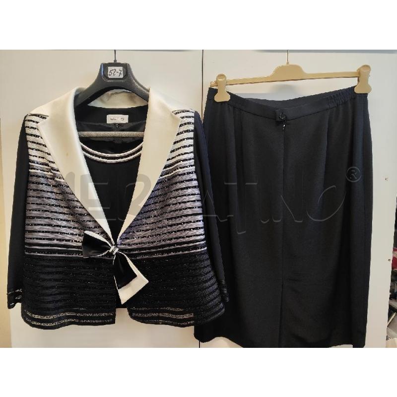 COMPLETO DONNA # ELITE NERO STRASS DA CERIMONIA TG.52 | Mercatino dell'Usato Vinci - fraz. sovigliana 1