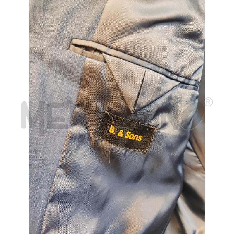 COMPLETO UOMO B.&SONS BLU RIGATO TG.52 | Mercatino dell'Usato Vinci - fraz. sovigliana 2