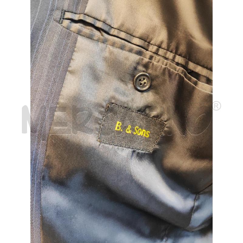 COMPLETO UOMO B.&SONS NERO RIGATO TG.52 | Mercatino dell'Usato Vinci - fraz. sovigliana 3