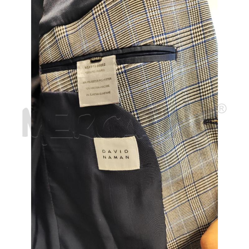 COMPLETO UOMO DAVID NAMAN GRIGIO QUADRI BLU TG.50 | Mercatino dell'Usato Vinci - fraz. sovigliana 2