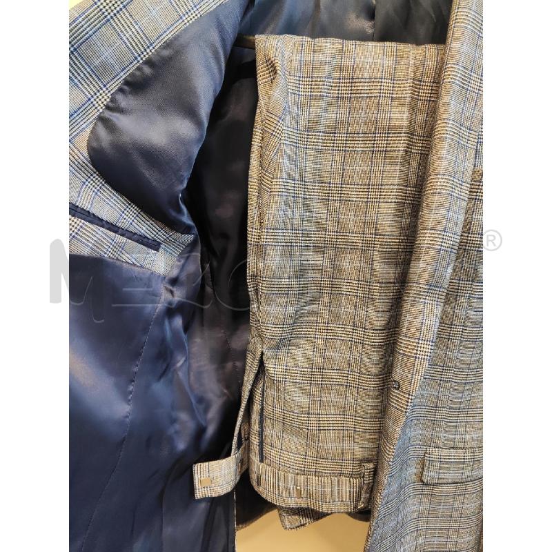COMPLETO UOMO DAVID NAMAN GRIGIO QUADRI BLU TG.50 | Mercatino dell'Usato Vinci - fraz. sovigliana 3