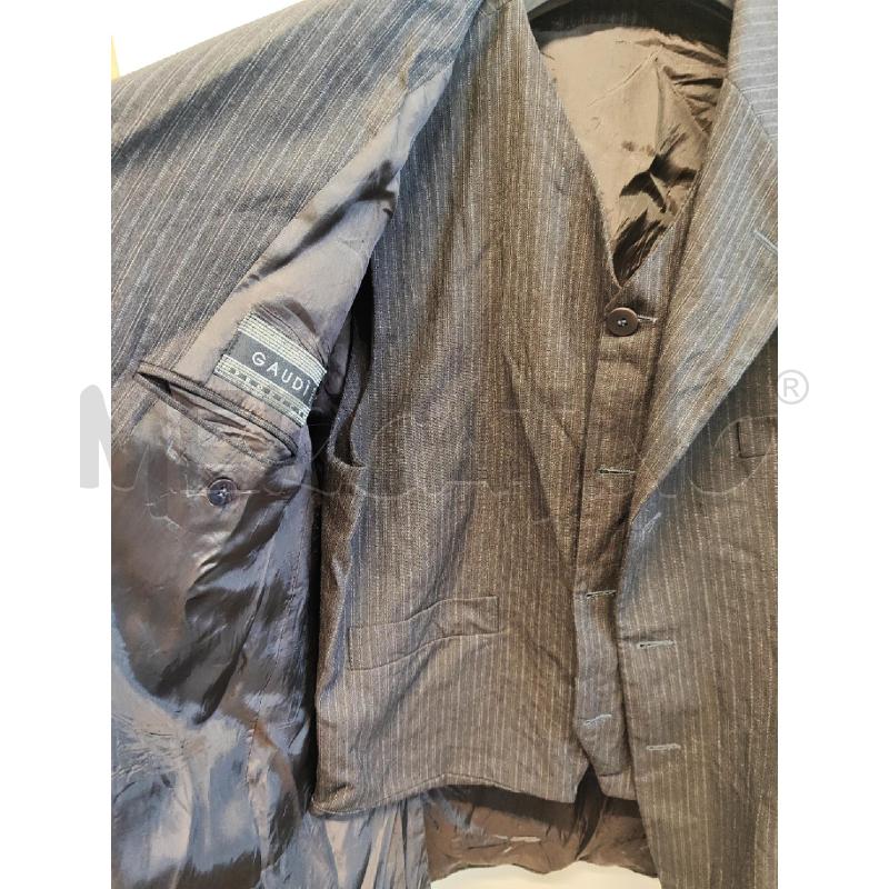 COMPLETO UOMO GAUDI 3 PZ GRIGIO RIGATO TG.54  | Mercatino dell'Usato Vinci - fraz. sovigliana 2