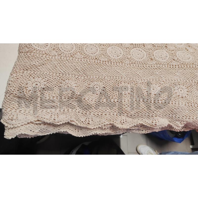 COPERTA MATRIMONIALE 250X200 UNCINETTO BEIGE CERCHI | Mercatino dell'Usato Vinci - fraz. sovigliana 3