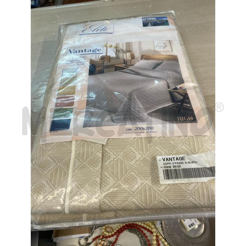 COPERTA MATRIMONIALE BEIGE ELITE NUOVA ROMBI | Mercatino dell'Usato Vinci - fraz. sovigliana 1
