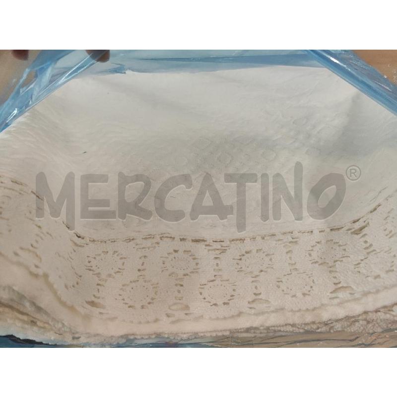 COPERTA MATRIMONIALE BIANCA COTONE TRINA UNCINETTO | Mercatino dell'Usato Vinci - fraz. sovigliana 2