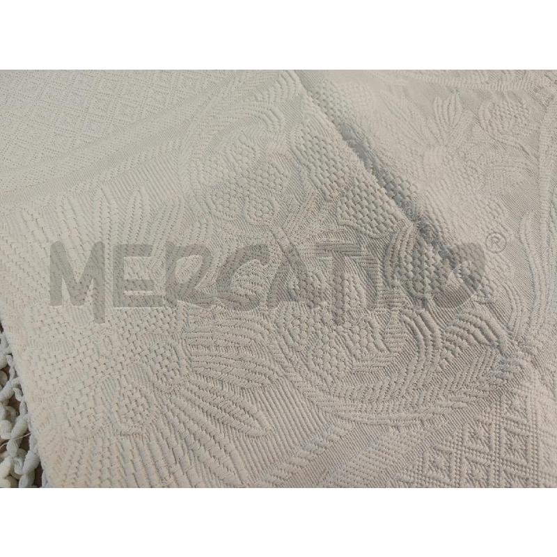 COPERTA MATRIMONIALE COTONE BIANCA ROMBI  | Mercatino dell'Usato Vinci - fraz. sovigliana 3