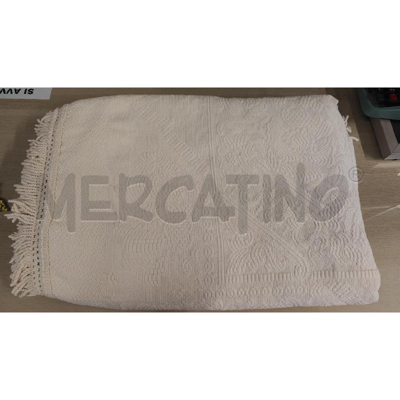 COPERTA MATRIMONIALE COTONE BIANC AFRANGIA TRECCE | Mercatino dell'Usato Vinci - fraz. sovigliana 1