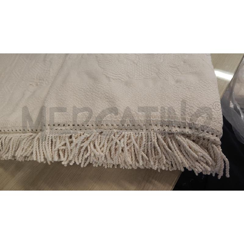 COPERTA MATRIMONIALE COTONE BIANC AFRANGIA TRECCE | Mercatino dell'Usato Vinci - fraz. sovigliana 2
