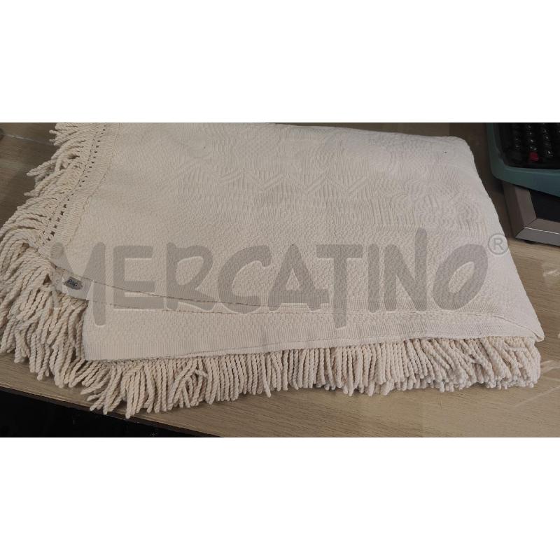 COPERTA MATRIMONIALE COTONE BIANC AFRANGIA TRECCE | Mercatino dell'Usato Vinci - fraz. sovigliana 3