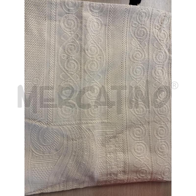 COPERTA MATRIMONIALE CREMA FIORI COTONE  | Mercatino dell'Usato Vinci - fraz. sovigliana 1
