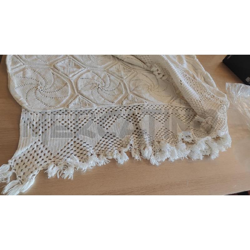 COPERTA MATRIMONIALE UNCINETTO BIANCA FIORI VORTICE  | Mercatino dell'Usato Vinci - fraz. sovigliana 2