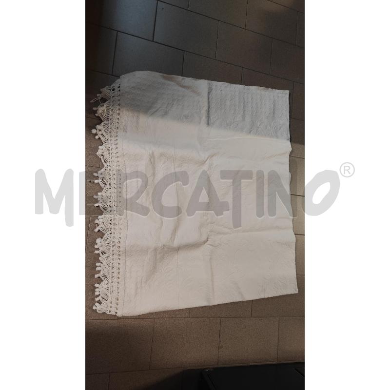 COPERTA SINGOLA COTONE BIANCO TRINA PON PON | Mercatino dell'Usato Vinci - fraz. sovigliana 1