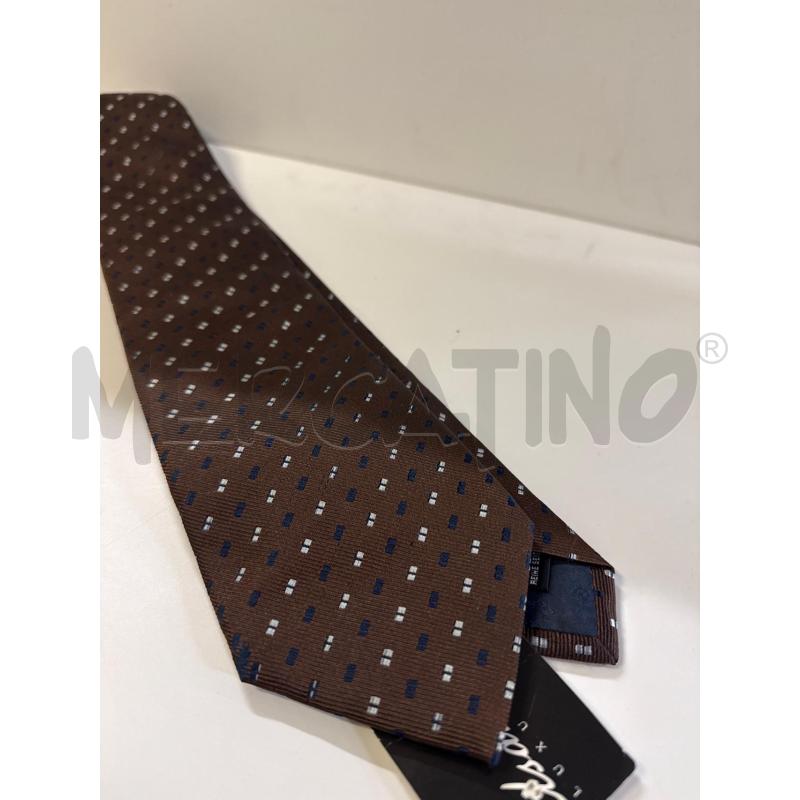 CRAVATTA BULGARI MARRONE PUNTINI BLU GRIGI | Mercatino dell'Usato Vinci - fraz. sovigliana 1