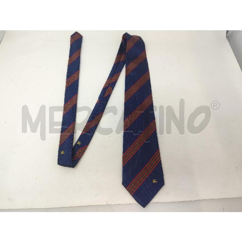 CRAVATTA BURBERRY BLU RIGHE ROSSE VERDI | Mercatino dell'Usato Vinci - fraz. sovigliana 1