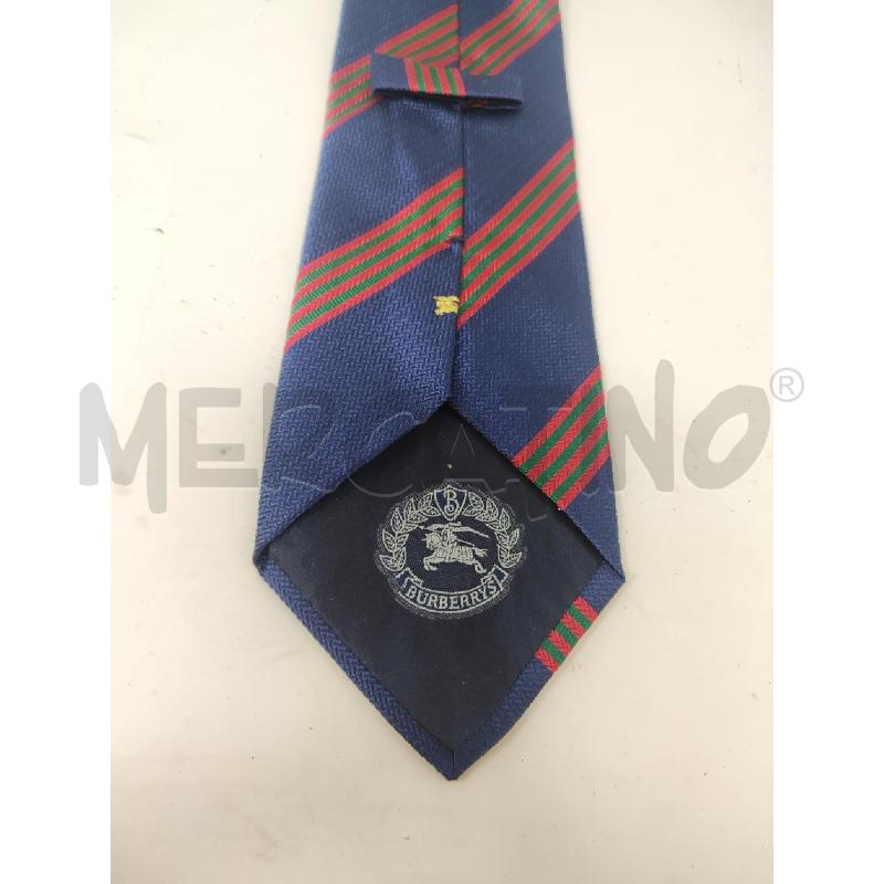 CRAVATTA BURBERRY BLU RIGHE ROSSE VERDI | Mercatino dell'Usato Vinci - fraz. sovigliana 3