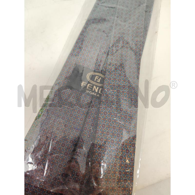 CRAVATTA FENDI AZZURRA FIORELLINI BORDEAUX  | Mercatino dell'Usato Vinci - fraz. sovigliana 3