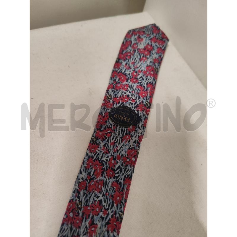 CRAVATTA FENDI BLU AVIO FIORELLINI ROSSI | Mercatino dell'Usato Vinci - fraz. sovigliana 3