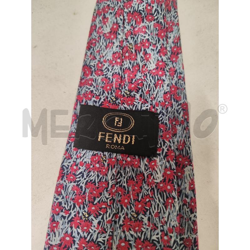 CRAVATTA FENDI BLU AVIO FIORELLINI ROSSI | Mercatino dell'Usato Vinci - fraz. sovigliana 4