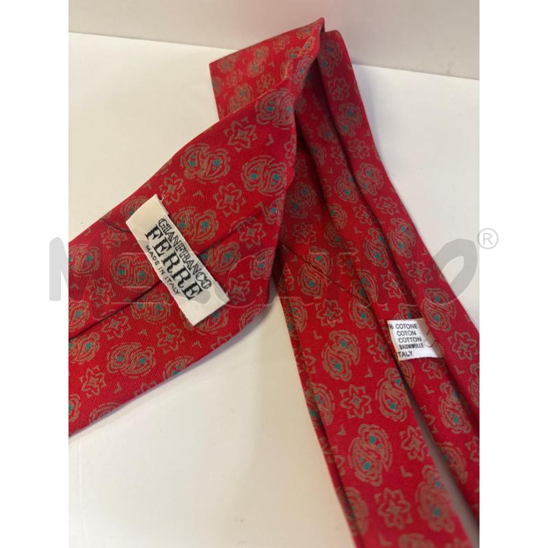 CRAVATTA GIANFRANCO FERRE ROSSA PUNTINI AZZURRI 42% SETA  | Mercatino dell'Usato Vinci - fraz. sovigliana 2