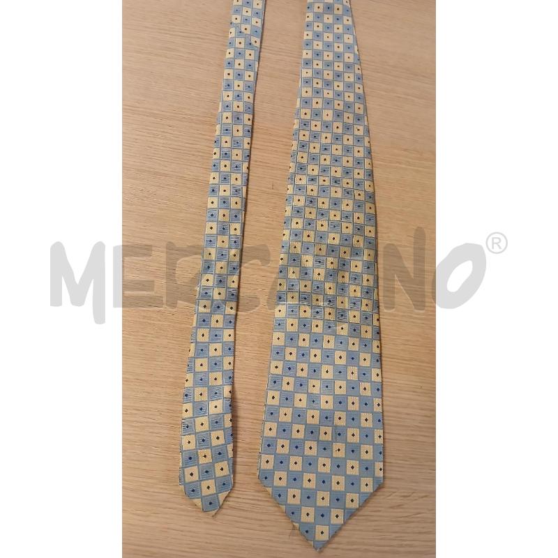 CRAVATTA GIORGIO ARMANI QUADRETTINI AZZURRI ORO | Mercatino dell'Usato Vinci - fraz. sovigliana 1