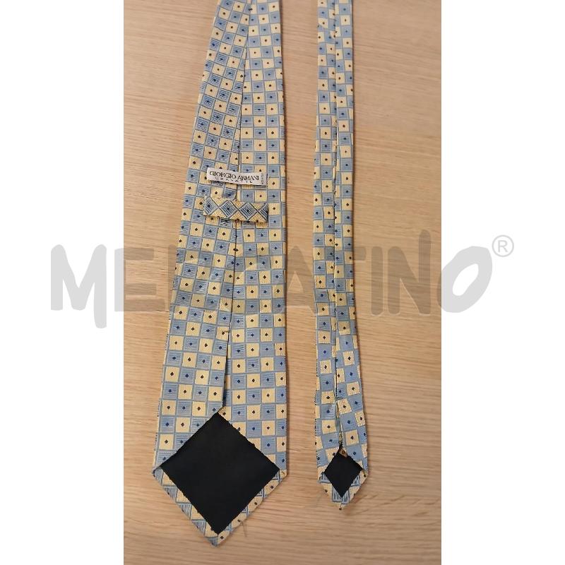 CRAVATTA GIORGIO ARMANI QUADRETTINI AZZURRI ORO | Mercatino dell'Usato Vinci - fraz. sovigliana 2