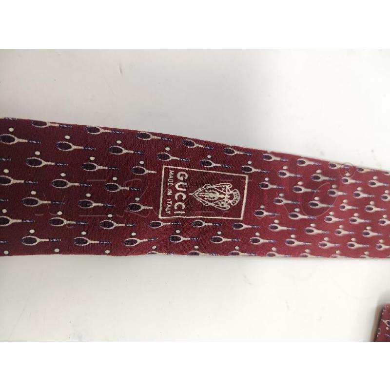 CRAVATTA GUCCI BORDEAUX RACCHETTE | Mercatino dell'Usato Vinci - fraz. sovigliana 2