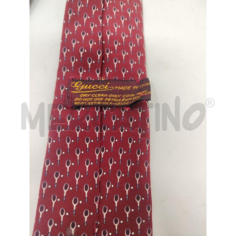 CRAVATTA GUCCI BORDEAUX RACCHETTE | Mercatino dell'Usato Vinci - fraz. sovigliana 3