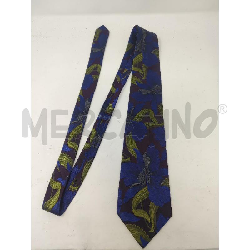 CRAVATTA KENZO MARRONE FIORI BLU  | Mercatino dell'Usato Vinci - fraz. sovigliana 1