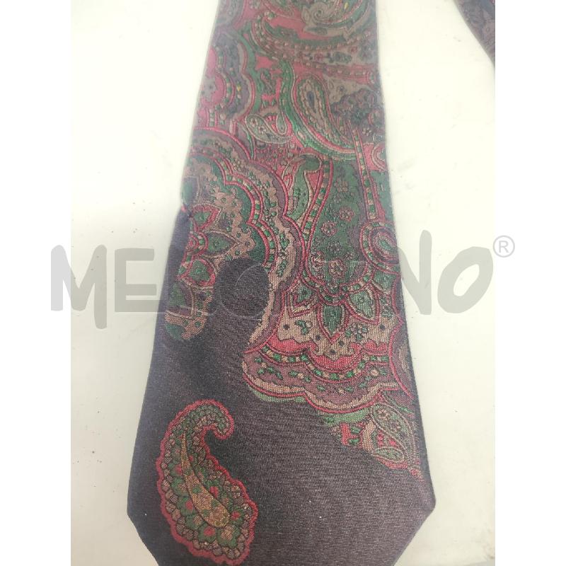 CRAVATTA MOSCHINO DAMASCATA VERDE ROSSA | Mercatino dell'Usato Vinci - fraz. sovigliana 2