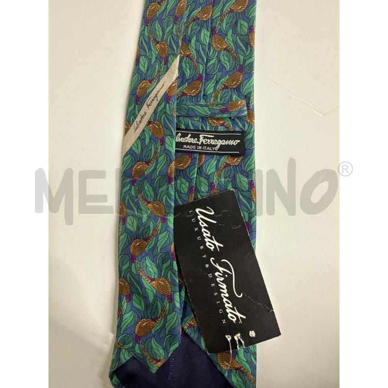 CRAVATTA SALVATORE FERRAGAMO VERDE FAGIANI | Mercatino dell'Usato Vinci - fraz. sovigliana 2
