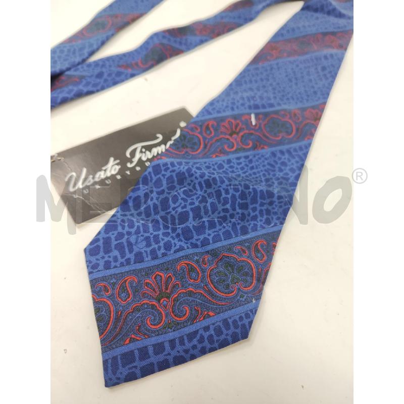 CRAVATTA VALENTINO BLU FIORI ROSSI 100% SETA  | Mercatino dell'Usato Vinci - fraz. sovigliana 2