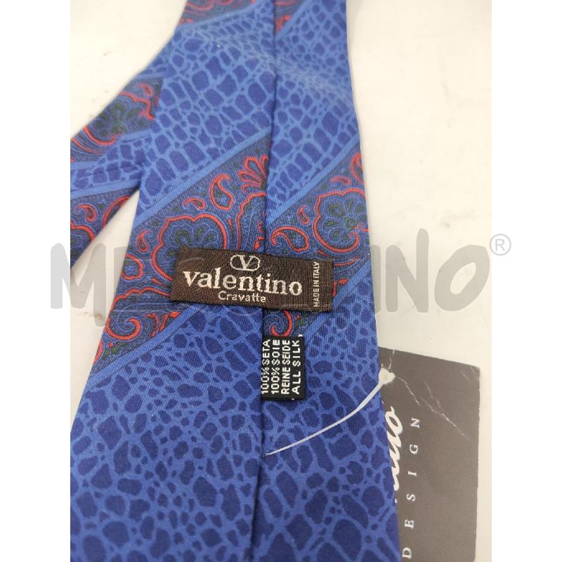 CRAVATTA VALENTINO BLU FIORI ROSSI 100% SETA  | Mercatino dell'Usato Vinci - fraz. sovigliana 3