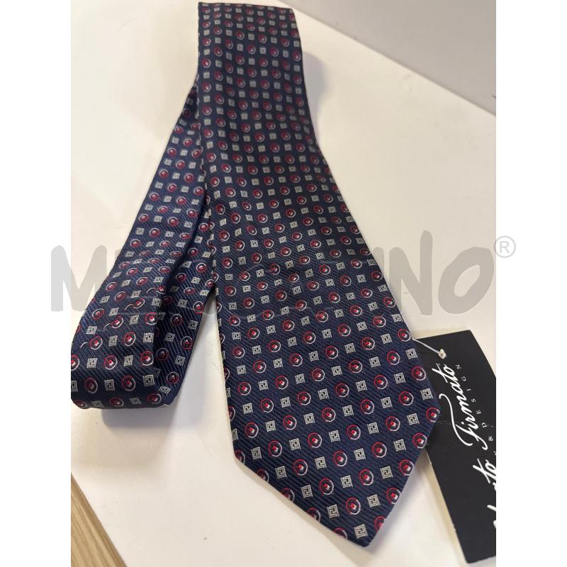 CRAVATTA VERSACE BLU CERCHI ROSSI | Mercatino dell'Usato Vinci - fraz. sovigliana 1